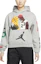 Details for (W) 乔丹 x Nina FW22 抽象图案印花短款连帽衫 灰色 DO4159-063