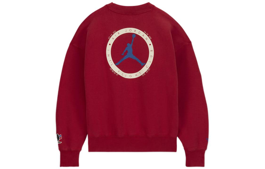 Lookbook (W) Jordan x Two 18 Baju Crewneck Merah Vintage Logo Sulaman DV6967-687