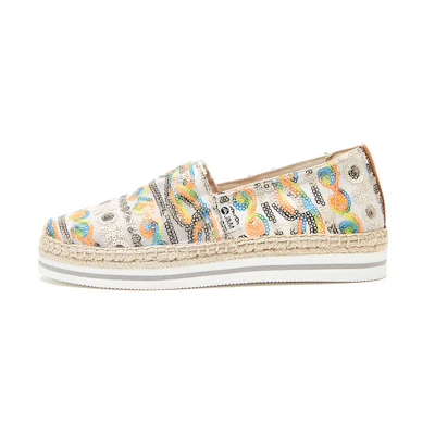 (W) Joy&Mario 'Ethnic Thick Sole Hollow Out Fisherman Gold'