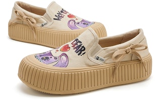 快乐瑪麗/Joy&Mario 織物小怪獸圓頭厚底休閒單鞋 女款 Order 快乐瑪麗/Joy&Mario 織物小怪獸圓頭厚底休閒單鞋 女款