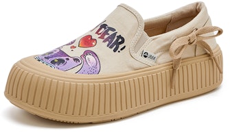 快乐瑪麗/Joy&Mario 織物小怪獸圓頭厚底休閒單鞋 女款 Shop 快乐瑪麗/Joy&Mario 織物小怪獸圓頭厚底休閒單鞋 女款