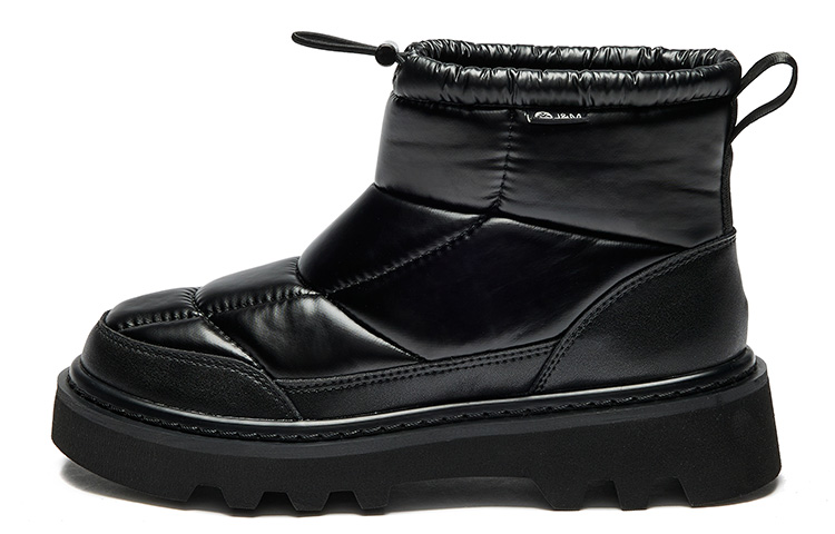 (Women) Joy&Mario Black Fleece-Lined Slip-On Platform Shoes 1Y1060W Black
