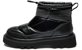 (Women) Joy&Mario Black Fleece-Lined Slip-On Platform Shoes 1Y1060W Black (Women) Joy&Mario Black Fleece-Lined Slip-On Platform Shoes 1Y1060W Black