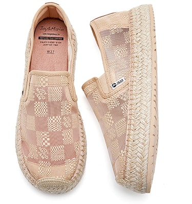 (Women) Joy&Mario Canvas Casual Shoes 'Checkerboard Fog Mesh Breathable Thick Sole Fisherman' 3A5382W Shop (Women) Joy&Mario Canvas Casual Shoes 'Checkerboard Fog Mesh Breathable Thick Sole Fisherman' 3A5382W