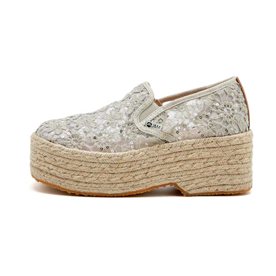 (W) Joy&Mario Espadrille 'Floral Mesh Sequin'