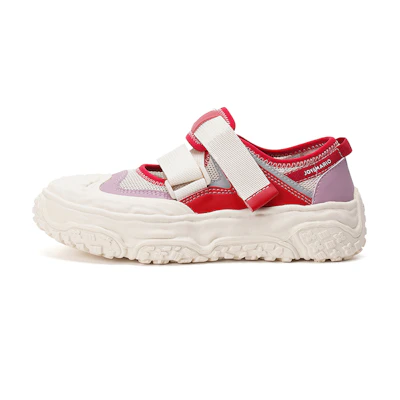 (W) Joy&Mario Fabric + Synthetic Leather 'Breathable Casual Sport Sandal'