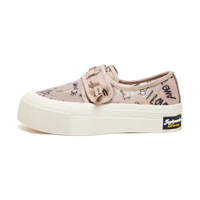 (W) Joy&Mario Fabric 'Graffiti Print Mesh Thick Sole'