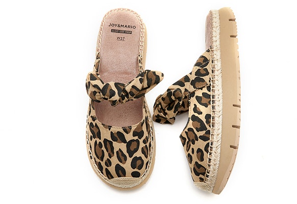 (Women) Joy&Mario Fabric Beach Sandals 'Fashion Leopard Print with Bow Thick Sole' 3E2117W Shop (Women) Joy&Mario Fabric Beach Sandals 'Fashion Leopard Print with Bow Thick Sole' 3E2117W