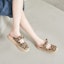 Purchase (W) Sandal Pantai Joy&Mario Kain 'Corak Leopard Fesyen dengan Riben Tapak Tebal' 3E2117W