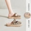 Sizing (W) Sandal Pantai Joy&Mario Kain 'Corak Leopard Fesyen dengan Riben Tapak Tebal' 3E2117W