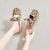 (W) Sandal Pantai Joy&Mario Kain 'Corak Leopard Fesyen dengan Riben Tapak Tebal' 3E2117W