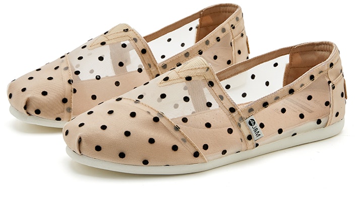(W) Joy&Mario Kasut Rata Kain 'Mesh Polka Dot Bernafas Serbaguna' 3F2367W Order (W) Joy&Mario Kasut Rata Kain 'Mesh Polka Dot Bernafas Serbaguna' 3F2367W