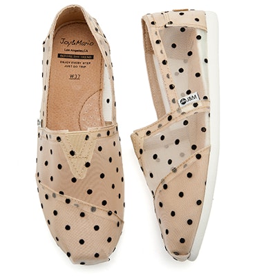 (W) Joy&Mario Kasut Rata Kain 'Mesh Polka Dot Bernafas Serbaguna' 3F2367W Shop (W) Joy&Mario Kasut Rata Kain 'Mesh Polka Dot Bernafas Serbaguna' 3F2367W