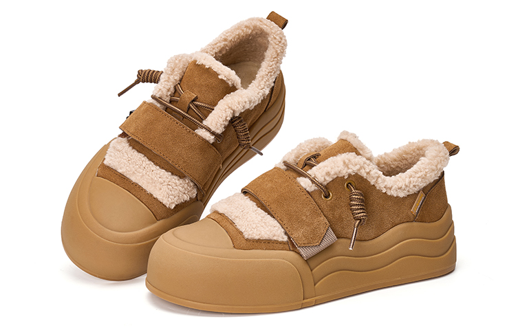 Lookbook (W) Joy & Mario 仿皮毛衬里保暖毛绒休闲鞋 低帮款式 3H7756W