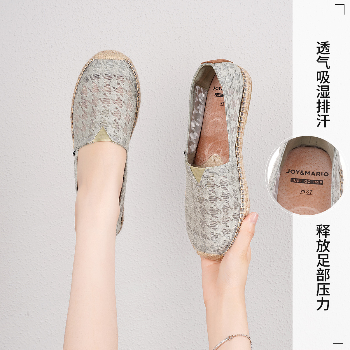 Cheap (W) Joy&Mario Kasut Rata Nelayan 'Slip-On Hujung Bulat' 3A5619W