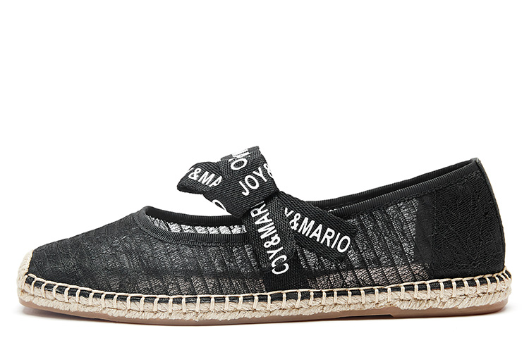 (W) Joy&Mario Fisherman's Shoes 'Black Bow'