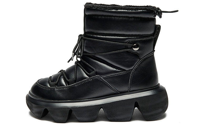 (Women) Joy&Mario Happy Mary Reflective Waterproof Snow Boots Black Women 1Y0019W Black