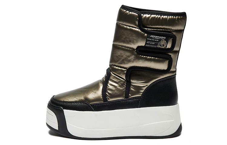 (Women) Joy&Mario Happy Mary Waterproof Fleece-Lined Platform Shoes - Bronze 1Y0016W Bronze Color