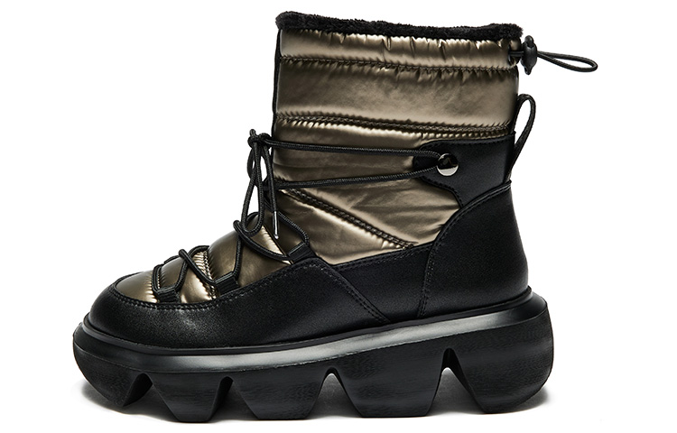 (Women) Joy&Mario Happy Mary Waterproof Reflective High-Top Shoes, Bronze. 1Y0019W Bronze Color