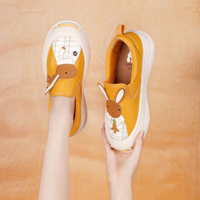 快樂瑪麗 Joy&Mario 兔年限定款 可愛萌兔厚底百搭 樂福鞋 4cm 女款 5