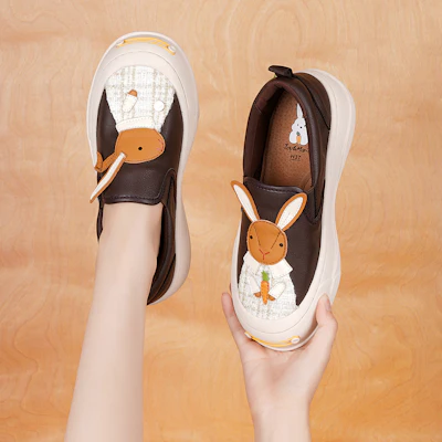 快樂瑪麗 Joy&Mario 兔年限定款 可愛萌兔厚底百搭 樂福鞋 4cm 女款 13