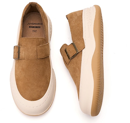 (W) Joy&Mario Joy & Mario Loafer 'Suede Buckle Retro' Sepatu Buckle Retro Suede. 3H7691W 4