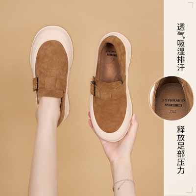 (W) Joy&Mario Joy & Mario Loafer 'Suede Buckle Retro' Sepatu Buckle Retro Suede. 3H7691W 8