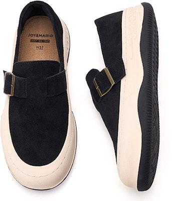 (W) Joy&Mario Joy & Mario Loafer 'Suede Buckle Retro' Sepatu Buckle Retro Suede. 3H7691W 12