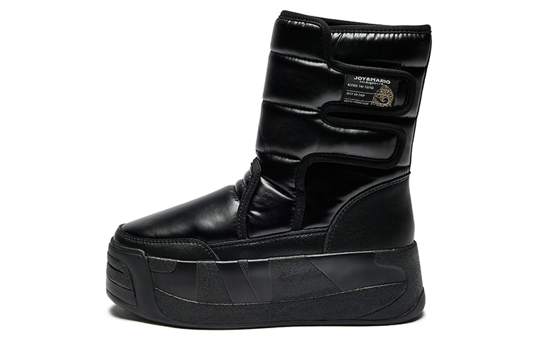 (Women) Joy&Mario Joy Mary Elastic High-Top Platform Shoes with Fleece Lining - Black 1Y0051W Black