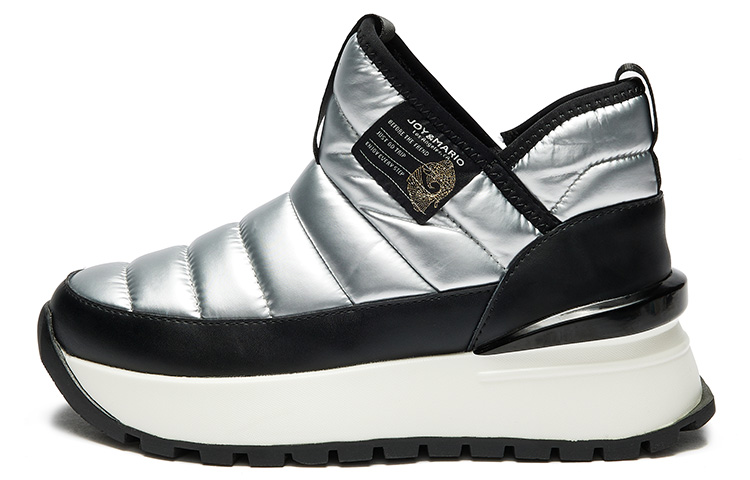 (Women) Joy&Mario Joy Mary Reflective Waterproof Elastic Warm Thick Snow Boots Silver (). 1H9092W Silver Color