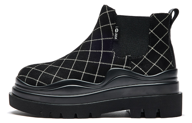 (Women) Joy&Mario Joy Mary Waterproof Stretch Chelsea Boots - Black 1Y1058W Black.