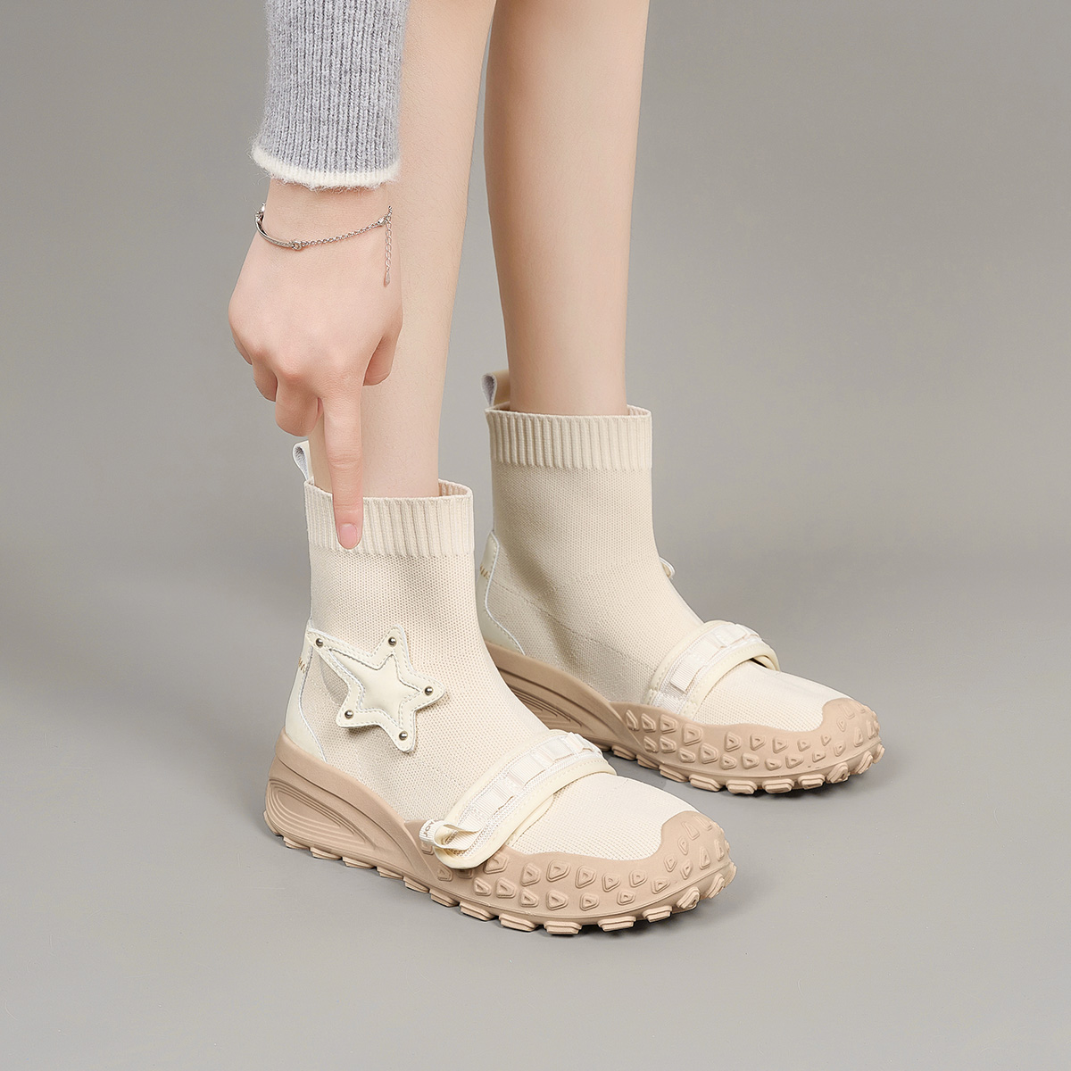 (W) Joy&Mario Knit 'Five-Point Star Chunky Sole' 圖 5