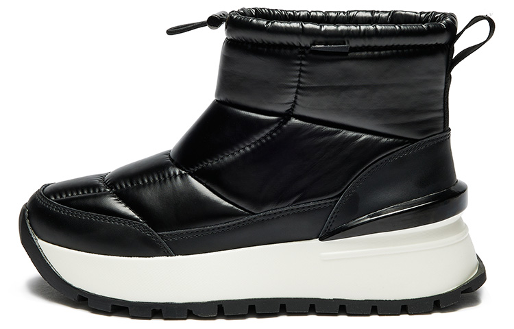 (Women) Joy&Mario Kuaile Mary Waterproof Casual Fleece-Lined Snow Boots Women Black. 1H9095W Black