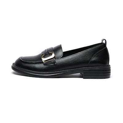 (W) Joy&Mario Leather 'British Casual Chunky Heel'