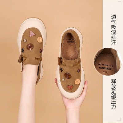 (Women) Joy&Mario Loafer 'Brown Thick Sole' 3H7705W Cheap (Women) Joy&Mario Loafer 'Brown Thick Sole' 3H7705W