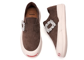 (W) (女性用) ジョイ&マリオ ローファー『スエード スパークル バックル』3H7696W 3H7696W 4