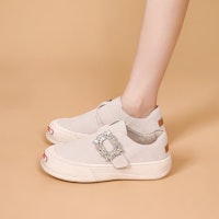 (W) (女性用) ジョイ&マリオ ローファー『スエード スパークル バックル』3H7696W 3H7696W 13