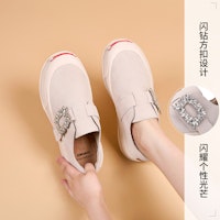 (W) (女性用) ジョイ&マリオ ローファー『スエード スパークル バックル』3H7696W 3H7696W 14