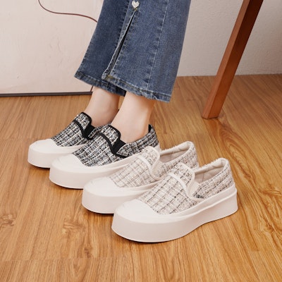 (W) 조이앤마리오 트위드 굽높은 로퍼 3F5526W Sizing (W) 조이앤마리오 트위드 굽높은 로퍼 3F5526W