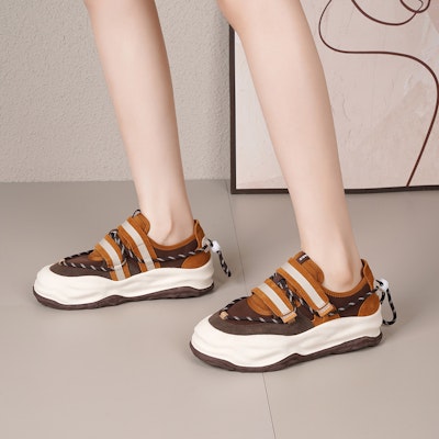 (W) Zapatillas Joy&Mario Low-Top Plataforma 'Correa Cuero Bicolor' 3H7671W 6