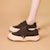 (W) Kasut Loafer Platform Joy&Mario 'Vintage Suede' 3H7708W