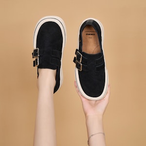 (W) Joy&Mario Retro Lapisan Kulit Kembar Platform Loafers ''Classic Staple'' 3F5567W 5