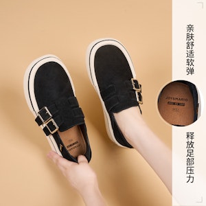 (W) Joy&Mario Retro Lapisan Kulit Kembar Platform Loafers ''Classic Staple'' 3F5567W 8