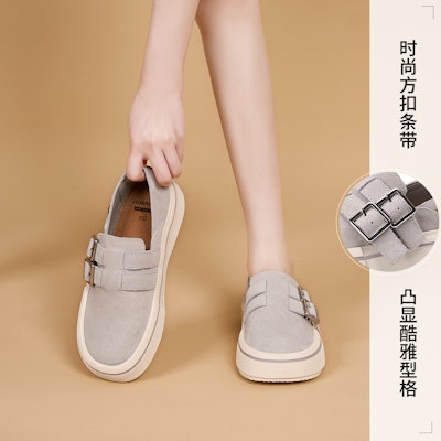 (Women) Joy&Mario Retro Double-Layer Leather Platform Loafers 'Classic Staple' 3F5567W 14