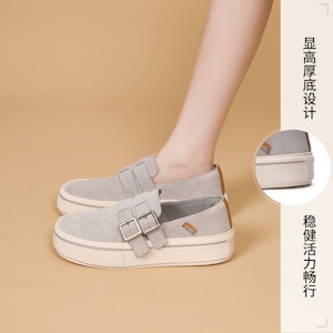 (W) Joy&Mario Retro Lapisan Kulit Kembar Platform Loafers ''Classic Staple'' 3F5567W 15