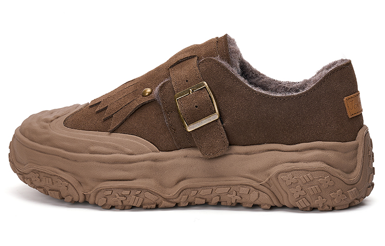 (Women) Joy&Mario Retro Fleece-Lined Platform Outdoor Shoes Warm Low-Top 3F5696W