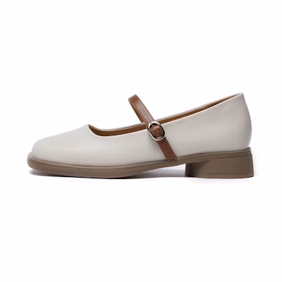 (W) Joy&Mario Retro Leather 'Chunky Heel Casual'