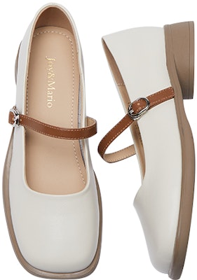 (W) Joy&Mario Retro Kulit 'Chunky Heel Santai' 3X7371W Shop (W) Joy&Mario Retro Kulit 'Chunky Heel Santai' 3X7371W