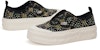 (W) Joy&Mario Loafer Tebal Berlian Retro Cetak 'Hitam' 3F5397W