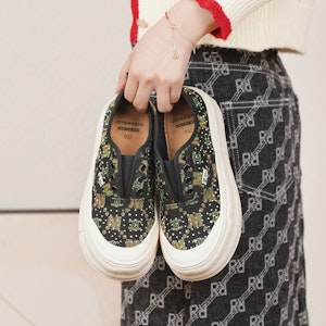 (W) Joy&Mario Loafer Tebal Berlian Retro Cetak 'Hitam' 3F5397W Details for (W) Joy&Mario Loafer Tebal Berlian Retro Cetak 'Hitam' 3F5397W